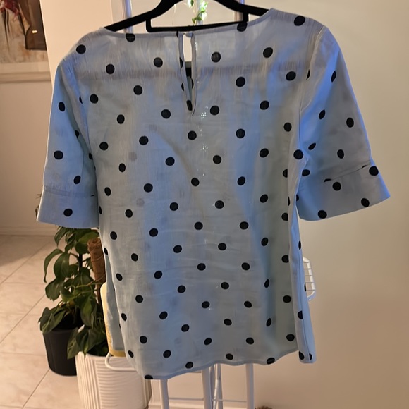 Linen light blue with navy spots. - Picture 3 of 3